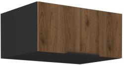 TEMPO KONDELA Felső szekrény, okapi dió/fekete, MENZO 80 NAGU-36 1F - sprintbutor