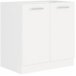 TEMPO KONDELA Mosogatószekrény, fehér, SPLIT 80 ZL 2F BB - sprintbutor