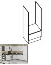 TEMPO KONDELA Alsószekrény, fehér magasfényű, PRADO 60 DG BB - sprintbutor