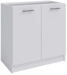 TEMPO KONDELA kétajtós alsószekrény, fehér, FABIANA S80 - sprintbutor