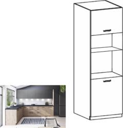 TEMPO KONDELA Magas sütő és mikrohullámú sütő szekrény, artisan tölgy, LANGEN D60PM - sprintbutor