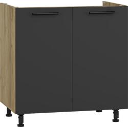 Halmar VENTO DK-80/82 mosogató szekrény, szín: craft tölgy/antracit