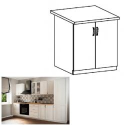 TEMPO KONDELA Alsószekrény D60, fehér/sosna Andersen, SICILIA - sprintbutor