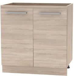 TEMPO KONDELA Alsószekrény 80 2 DV, tölgy sonoma, NOVA PLUS NOPL-060-0S - sprintbutor