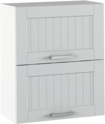 TEMPO KONDELA Felső szekrény, világosszürke/fehér, JULIA TYP 7 - sprintbutor