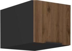 TEMPO KONDELA Felső szekrény, okapi dió/fekete, MENZO 40 NAGU-36 1F - sprintbutor