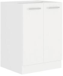 TEMPO KONDELA Alsószekrény, fehér, SPLIT 60 D 2F BB - sprintbutor