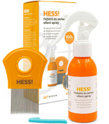 HESS! Fejtetű és serke elleni spray (fém tetűfésűvel és tisztítókefével) - 100 ml