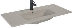 AREZZO design Skappa beépíthető kerámia mosdó 100 cm csaplyukkal, matt beige AR-146067 (AR-146067)