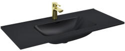 AREZZO design Skappa beépíthető kerámia mosdó 100 cm csaplyukkal, matt fekete AR-146070 (AR-146070)