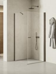 NEW TRENDY New Soleo Gunmetal Brushed zuhanykabin 120x70 cm négyszögletes grafit csiszolt/átlátszó üveg K-2130