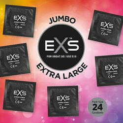 EXS Condoms Jumbo nagy méretű óvszer (69 mm) (24 db) - ovszer-vasarlas