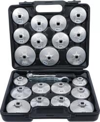 BGS technic 9-1035 olajszűrő leszedő kupak készlet, alumínium, 1/2", 23 darabos (9-1035)
