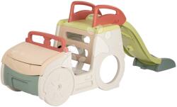 Smoby Mászóka Autó homokozóval motorháztető alatt Adventure Car Life Smoby dudával és 150 cm csúszda vízsugárral UV szűrővel 18 hó-tól (SM840207)