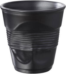 Revol Ceașcă espresso FROISSÉS 80 ml, negru satinat, porțelan, REVOL (RV001640)
