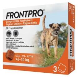 FRONTPRO FRONTPRO® RÁGÓTABLETTA KUTYÁKNAK>(4-10 KG) 28, 3 MG; 3 TABLETTA 2db-tól