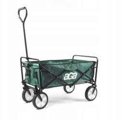 Aga összecsukható szállítókocsi, zöld, 80kg teherbírás, 104×53×117cm (MR4610-Green)