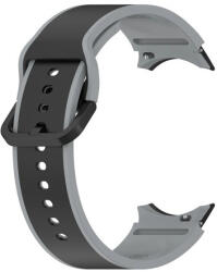 Mybandz 75301 rés-nélküli szilikon óraszíj galaxy watch 5-6-7 /fekete-szürke/ 20mm (75301) - mostelado