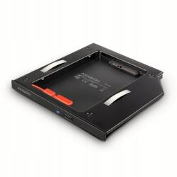 Toshiba Axagon RSS-CD09 keret 2, 5" Ssd/hdd DVD-hez, 9, 5 mm, Led, alumínium RSS-CD09 (11647)