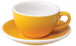 LOVERAMICS Egg - Cappuccino 200 ml Cup and Saucer - Yellow