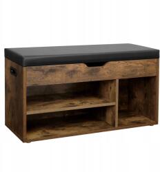 SONGMICS Cipősszekrény Könyvespolc Ülőfelülettel Előszoba Loft (LHS30BX)
