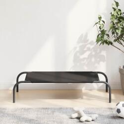 vidaXL fekete oxford szövet és acél emelt kutyafekhely 90x50x20 cm (42000838)