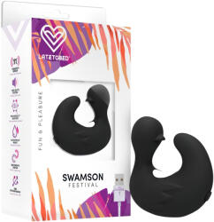 LATETOBED - kacsa ujj vibrátor (fekete) - szexshop