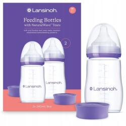Lansinoh Cumisüveg 2in1 Tartály 2x 240ml Antikolt cumi Közepes (LAN04077)
