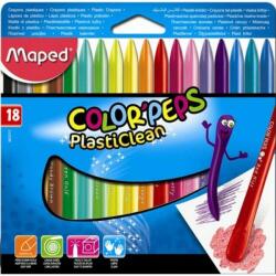 Maped Creion de grăsime 18 Maped Color`Peps PlasticClean triunghi 18 culori Materiale de scris Maped 862012 (862012)