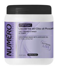 Brelil Professional - Numero Smoothing Mask with Avocado oil - Selymesítő, egyenesítő hajpakolás avokádó olajjal 1000ml