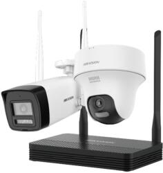 Hikvision DS-J142I/NKS424W02H 4MP Wifi turret kamera + 4MP Wifi csőkamera és SD kártyás Wifi NVR szett (DS-J142I/NKS424W02H)