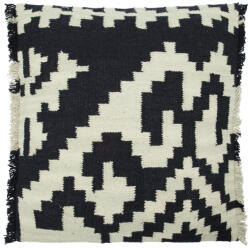 House Doctor Fekete-fehér pamut párnahuzat Wulo 50 x 50 cm (205080430)