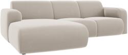 Windsor & Co Bézs bársony sarokkanapé Windsor & Co Lola 250 cm, bal (WIN_LC_184_F1_LOLA1)