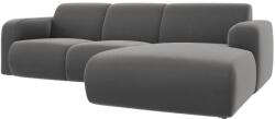 Windsor & Co Szürke bársony sarokkanapé Windsor & Co Lola 250 cm, jobb (WIN_RC_184_F1_LOLA6)