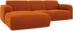 Windsor & Co Terrakotta vörös bársony sarokkanapé Windsor & Co Lola 250 cm, bal (WIN_LC_184_F1_LOLA4)