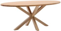 Kave Home Fa étkezőasztal Kave Home Argo 200 x 100 cm természetes fém talppal (LF-CC1354M43)