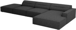 Windsor & Co Fekete kárpitozott sarokkanapé Windsor & Co Lupus 341 cm, jobb (WIN_RCO_140_F1_LUPUS7)