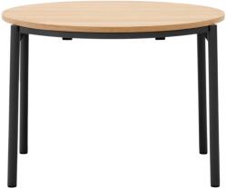 Kave Home Tölgy kihúzható étkezőasztal Kave Home Montuiri 90-170 x 90 cm fekete alappal (LF-T0300028MM40)