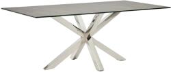 Kave Home Sötét porcelán étkezőasztal Kave Home Argo 200 x 100 cm rozsdamentes acél talppal (LF-C358K09)