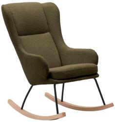 Kave Home Zöld kárpitozott hintaszék Kave Home Maustin (LF-S0900015JJ06)