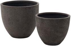 Kave Home Két sötétszürke kerti virágcserep készlet Kave Home Serili Ø 42/50 cm (LF-D1800108PR09)