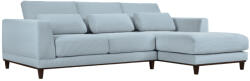 Windsor & Co Világoskék kordbársony sarokkanapé Windsor & Co Leon 260 cm, jobb (WIN_RC_100_F1_LEON4)