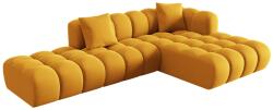 Windsor & Co Sárga bársony sarokkanapé Windsor & Co Halley 309 cm, jobb (WIN_RCO_51_F1_HALLEY4)