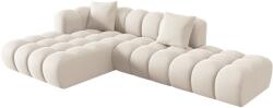 Windsor & Co Világos bézs bársony sarokkanapé Windsor & Co Halley 309 cm, bal (WIN_LCO_51_F1_HALLEY1)