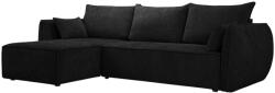 Windsor & Co Fekete kárpitozott sarokkanapé Windsor & Co Eris 252 cm, bal (WIN_LCF_140_F1_ERIS8)