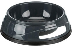TRIXIE Műanyag Tál Gumiperemmel 0, 75l/16cm Fekete -Kifutó (24952F)