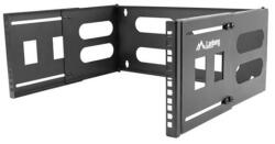 Lanberg NET Összecsukható 19" 4U keret 497x400/213, falra rögzíthető, fekete, állítható mélység (FB01-5404-10B)
