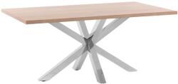 Kave Home Tölgy étkezőasztal Kave Home Argo 180 x 100 cm rozsdamentes acél talppal (LF-C359M46)