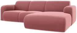 Windsor & Co Rózsaszín bársony sarokkanapé Windsor & Co Lola 250 cm, jobb (WIN_RC_184_F1_LOLA9)