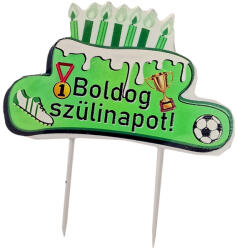 Szülinapi gyertya 9cm - Boldog szülinapot! - focis